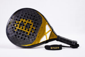 Padel racket Bitcoin teardrop